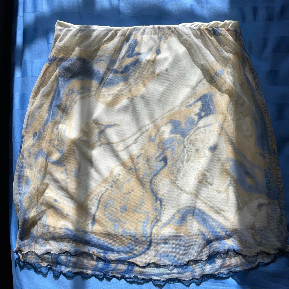 Modern Marble Design Mini Skirt